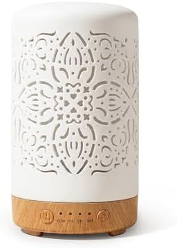 Earnest Living Essential Oil Diffuser White Ceramic Diffuser 100 ...