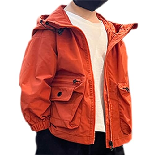 Cromoncent Kids Boys' Lightweight Casual Cargo Jacket Outerwear with Hood, 18 Months - 10 Years2