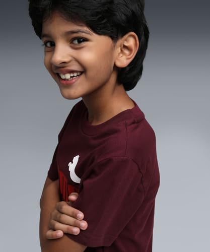Image of Puma Boy Cotton Solid Regular Fit Tees