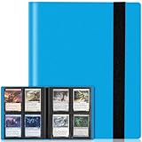 4 Pocket Card Binder for Trading Card, 160 PockeCard Folder Ablum for Cards Collection for Sports Cards, Baseball Cards, Game Cards, Mini TCG Binder Fit for MTG, Gift for Card Collector (Blue)