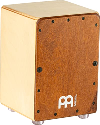 Meinl Percussion Mini Cajon Instrument/Trommel - Eine großartige Geschenkidee - Die perfekte Deko für Zuhause oder im Büro - Almond Birch Frontplatte (MC1AB)