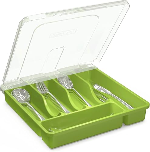 YICOCHI Utensil Holder With Lid Green