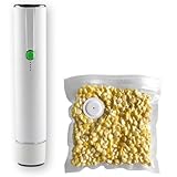 Olarisva - Vakuumiergerät Handvakuumierer, In 5 Sekunden Vakuumieren Ideal für Fleisch, Fisch, Gemüse, Käse, Trockenfrüchte (Host + 25 Bags)