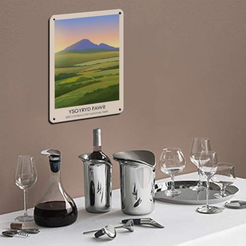 Brecon Beacons plaque rétro décoration murale pour bar et café - 5
