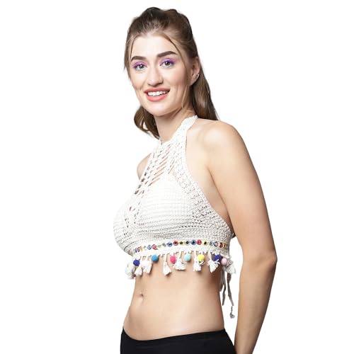 Image of Quttos PrettyCat Women Summer Beach Crochet Top Knit Bra