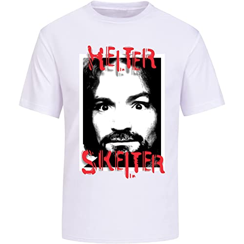 YIERSANSS Unisex T-Shirt Charles Manson Helter SkelterUnisex for Men Women Black M