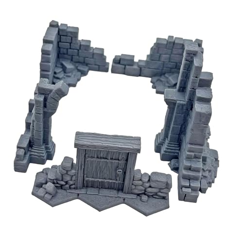 Qectial Accessoires de Décor Miniatures de Murs En Ruine pour Les Enfants Amateurs de Loisirs Créatifs