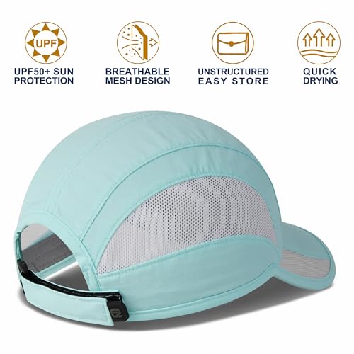 GADIEMKENSD Gorra Deportiva de Secado Rápido UPF50+ Ligera, Transpirable y Suave para Correr al Aire Libre, Gorras de Béisbol para Mujeres (Mint Green) - imagen 2