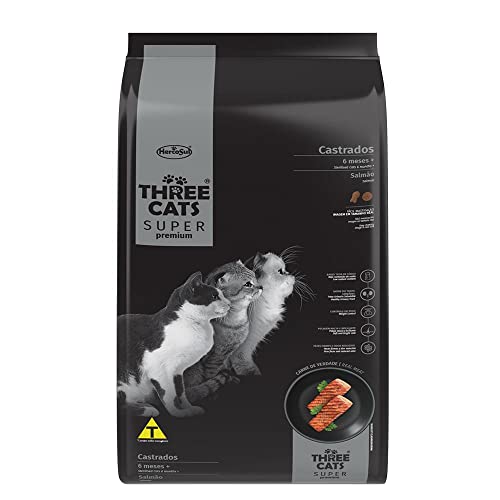 Ração Three Cats Super Premium Castrado Salmão 15kg