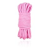 Hanyi 10 Meter (32 Fuß) Baumwollseil SM-Spiele Bondage Seil Rope für Binden von Gepäck, Schlafzimmerfantasien, Nähen, Verpackungswerkzeuge, 8 mm Durchmesser (Rosa)