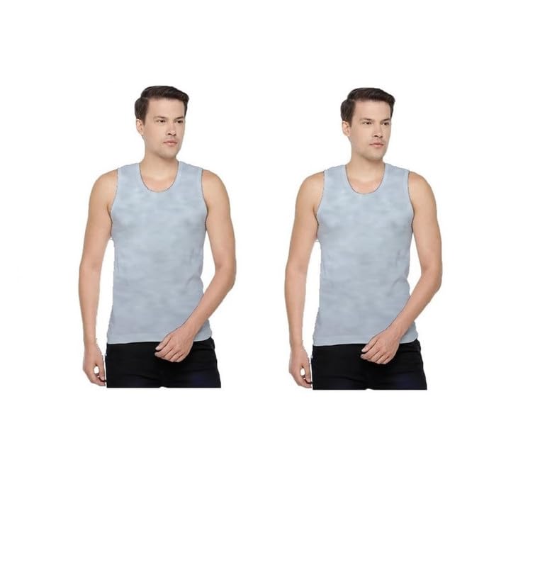 gmr Men Combed Cotton Low Round Neck Color Vest (Pack of 2)-picture-32