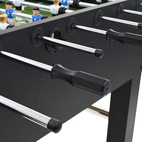 Tidyard Tischkicker Tischfussball mit 2 Bälle, MDF Kabinett, Justierbare Füße aus Stahl und Starke hohlstangen - Kickertisch 60kg Schwarz – Bild 5