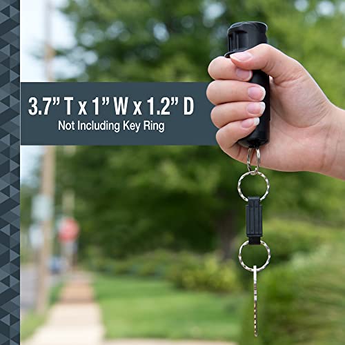 Sabre Flip Top Pepper Gel Keychain With Quick Release For Easy Access, Gel Is Safer, Maximum Police Strength Pepper Spray In Gel Stream, Easier To Use With Finger Grip For Accurate Aim, 12-Foot Range #TOP3