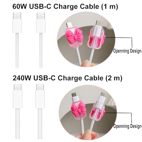 Funda de cargador Macbook anticaídas y protector de cable USB-C para Apple 30W 4