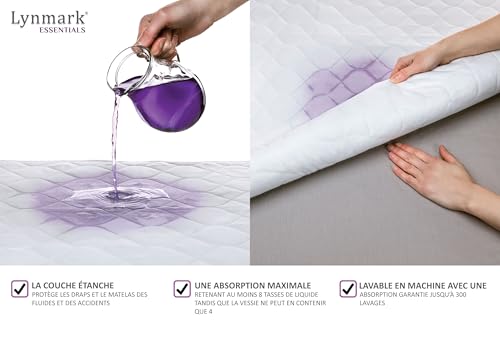 Protection matelas coton imperméable blanc haut de gamme - 5