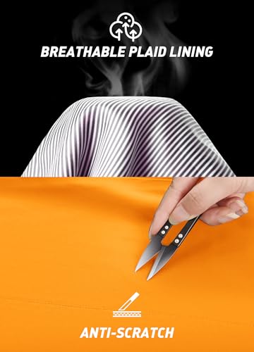 ATLASLAVA Women's Yellow Medium Hooded Rain Jacket - Lightweight Waterproof Windbreaker - Image 4