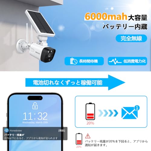 OOSSXX ワイヤレス 防犯カメラ ソーラー 屋外 400万画素 OSX-SORA300 の商品画像 5