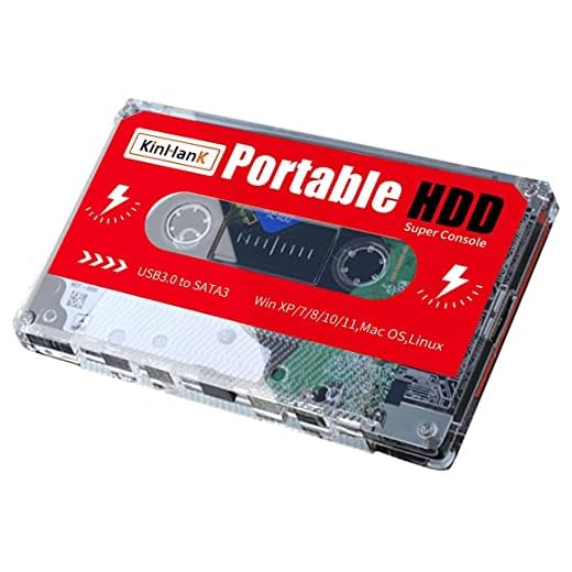 Kinhank 2TB External Hard Drive Built-in 120,000+ Classic Games, Batocera 33 System, Portable HDD Compatible with PSP/PS1/Wii/SEGA SETURN etc, Support for Windows/Laptop/PC/Mac,Plug&Play