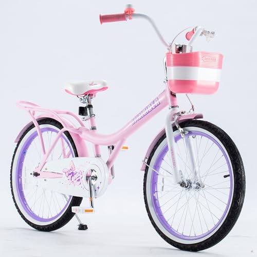 Image of Royalbaby Princess Girls Kids Bike 12 14 16 18 20 Inch Children Bicycle with Basket for Age 3-12 Years