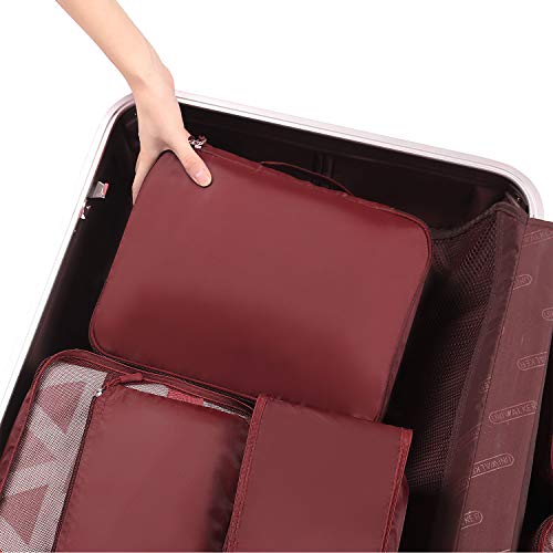 BAGAIL 8 Teilige Packwürfel, Kleidertaschen, Packing Cubes, Verpackungswürfel, Packtaschen Set für Urlaub und Reisen, Kofferorganizer Reise Würfel, Ordnungssystem für Koffer – Bild 7