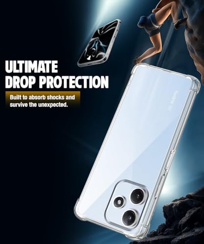 Image of WOW IMAGINE Clear Back Cover Case for Mi Redmi 12 5G | Redmi 12 4G | Poco M6 Pro 5G | Shockproof Soft TPU Case | Cushioned Edges for Ultimate Protection Back Cover Case - Transparent