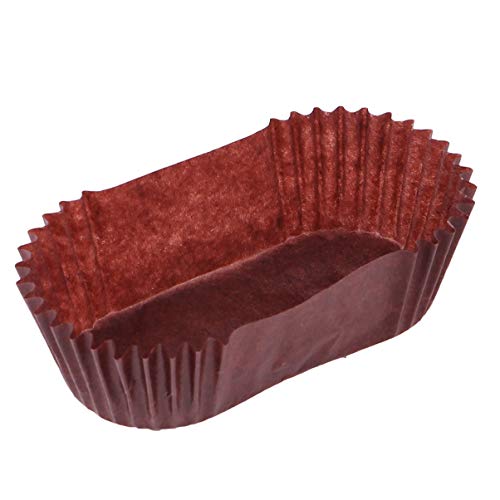 Cabilock 1000 Pcs Baking Cup Oval Cake Paper Tray Boat Shape Paper Cups High Temperature Cake Cup Bread Baking Cups Safe Grease Proof Cupcake Liners Perfect Cups for Cake Balls Muffins Cupcakes