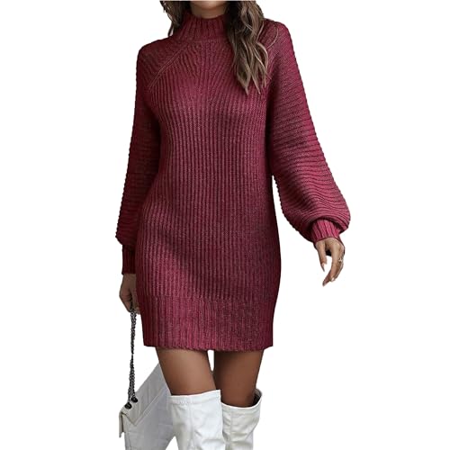 Robe décontractée pour femmes en tricot doux et chaud XL