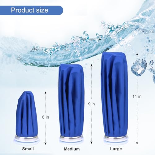 Image of Ice Bags for Injuries, 3rd Gen Reusable Ice Packs, Hot & Cold Therapy Pain Relief, Ice Bag No-Leak & Waterproof, Traditional Ice Pack, Versatile & Durable, Blue (6 in + 9 in + 11 in)