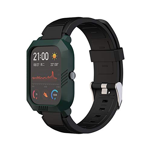 Image of SIKAI CASE SIKAI Bumper Case Cover for Amazfit GTS Anti-Scratch Lightweight Shockproof Screen Protector for Huami Amazfit GTS Smart Watch (Dark Green)