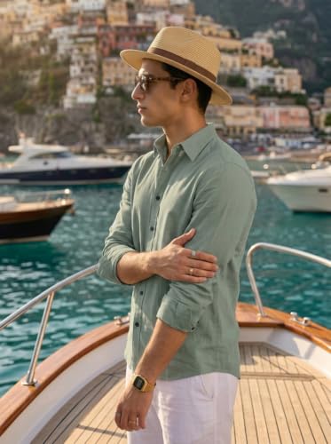 Image of NexaFlair Man's Casual | Formal | Linen| Cotton | Regular Wear Collared | Fit Shirt for Men