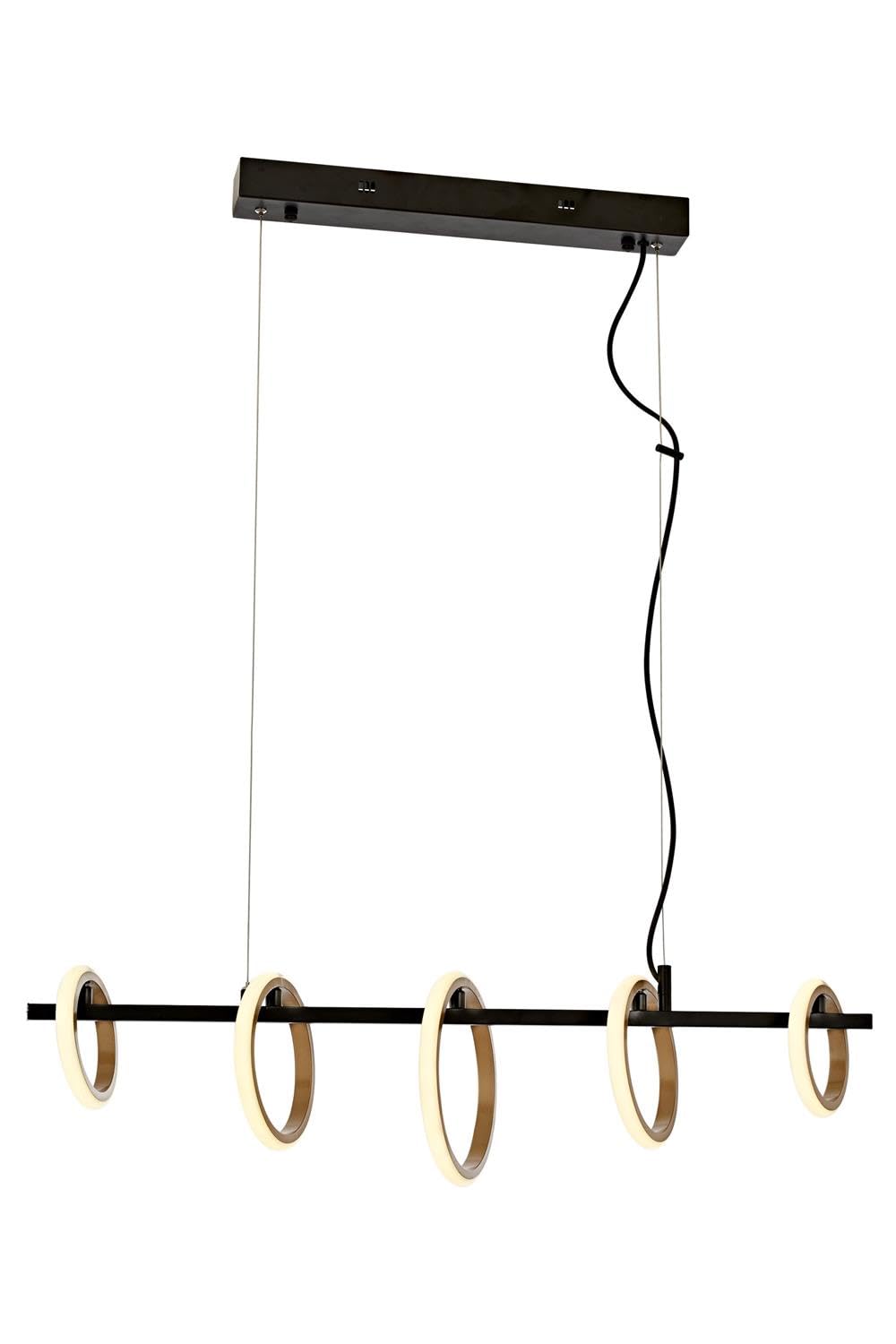 Avonni AV-60359-5Y-BSY Sarı/Siyah Boyalı Modern Avize LED Metal Pleksi 80x20cm