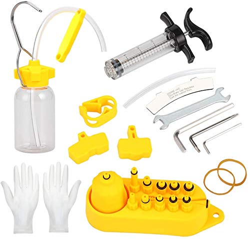 GreeSuit Kit de Purga de Frenos Aceite de Freno de Disco hidráulico de Bicicleta Mineral para Shimano, MAGURA, TEKTRO, SRAM Series MTB Herramientas de reparación de Frenos de Bicicleta