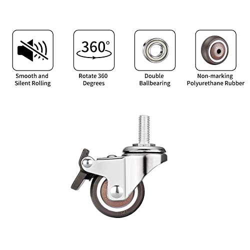 GEOCANG 4 ruote girevoli per mobili 50 mm, Ruote
