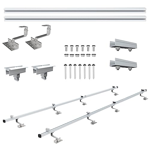 NuaSol Kit de montage de toit de tuile photovoltaïque,Fixation de panneau solaire avec crochet de...