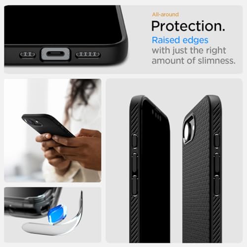 Image of Spigen for iPhone 17e / 16e Case, Liquid Air [Military-Grade Protection] - Matte Black (Pack of 3)