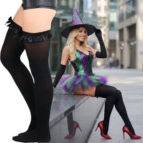 Image of ToBeInStyle Women's Back Satin Bow Thigh Hi