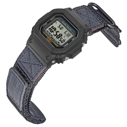 HEMSUT Bracelet de montre tactique militaire à dégagement rapide de 16 mm pour Casio | Bracelet en nylon et cuir résistant aux chocs | Compatible avec séries GA-100, DW-5600, DW-6900, GW-M5610, GBD