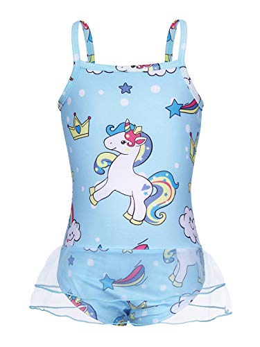 Kantenia Crianças Miúdas Unicórnio Um fato de Banho Arco-Íris Ternos de Banho Biquíni de Banho