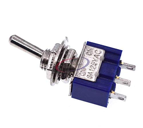 Aexit 5 Pcs Toggle Switches x SS23E04-G3 3 Position DP3T 2P3T Panel Mini Slide Switch Solder Lug DP3T Toggle Switches PCB DIY