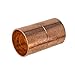 PROCURU 10-Pack 1/2-Inch Copper Coupling with Stop (Roll or Dimple), C x C Sweat Connection, Certified Safe (CWCR0012-10P)