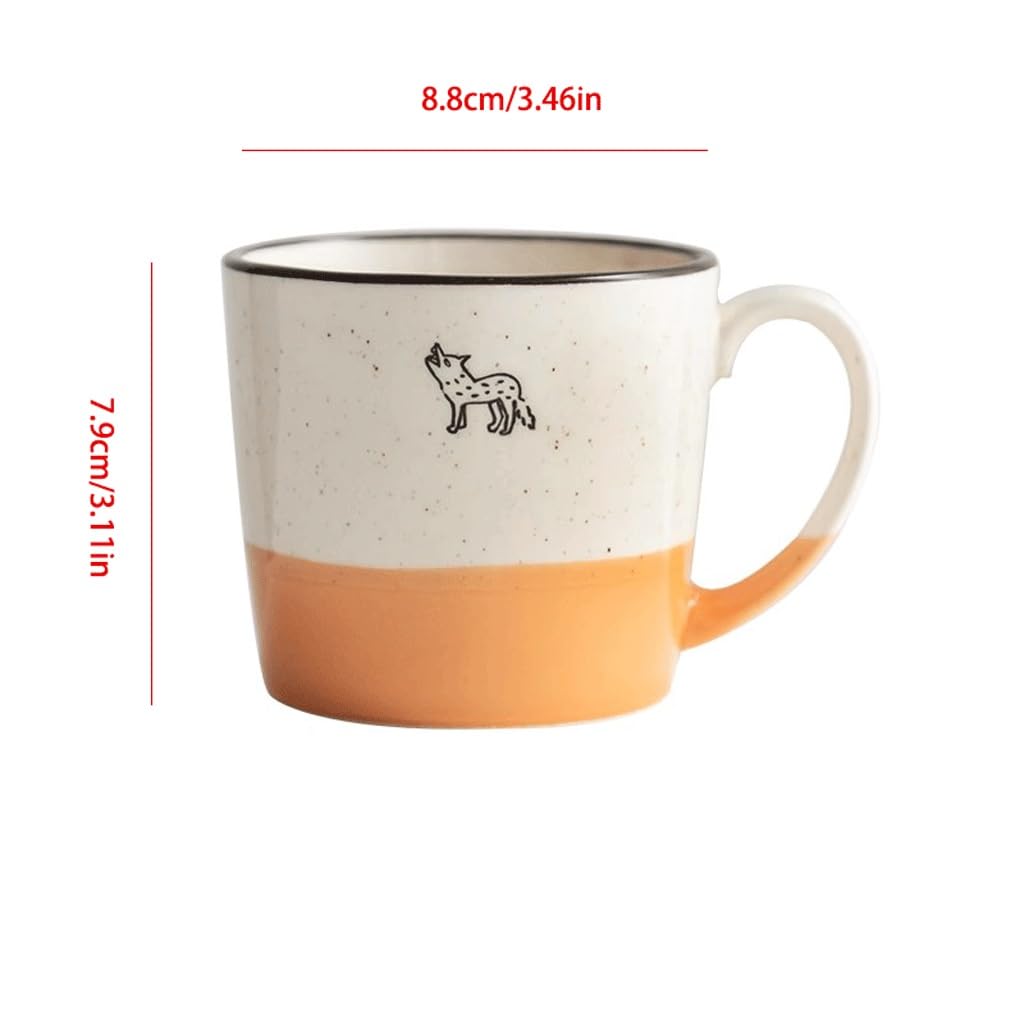ENGENDER Tazas Cafe Taza De Cerámica Retro, Taza De Café For Oficina, Taza De Té, Taza De Agua Mug Cups(E)