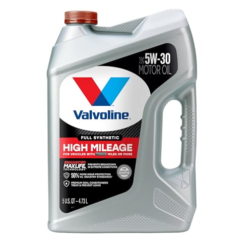 Image of Valvoline Full Synthetic High Mileage with MaxLife Technology SAE 5W-30 Motor Oil 5 QT, Case of 3