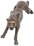 Antik-Stil aubaho Riesen Bronze Skulptur Figur Panther Leopard 114cm Bronzeskulptur Bronzefigur
