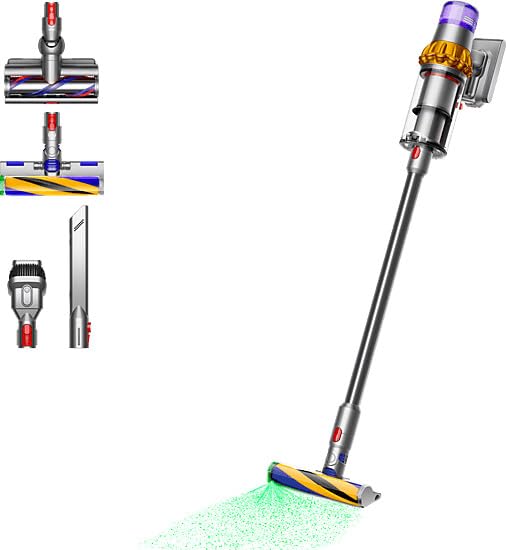 Dyson V15 Detect Absolute - Aspirapolvere a batteria, colore: Argento