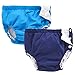 IIjnUhb 2 Pack Baby Reusable Swim Diapers ,Washable Pants for 0-3 Years Toddlers Boys Girls Swimming Lesson Shower Gifts (NavyBlue 2-3 Years)