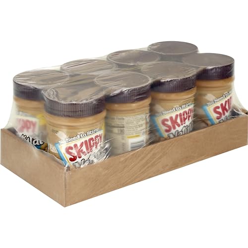 Image of SKIPPY Natural Peanut Butter Spread, Creamy, 7 g protein per serving, 15 oz. (8 Pack)