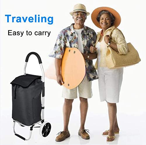Einkaufstrolley Klappbar Einkaufswagen Faltbarer Einkaufswagen Solide Mit Wasserdichter Tasche 50L Multifunktionaler… – Bild 7