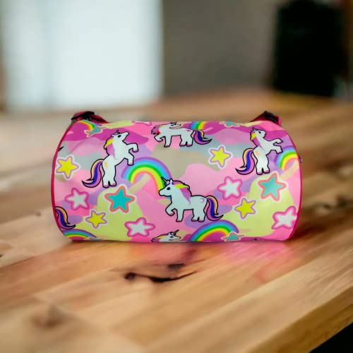 ANNACREATIONS Fancy Cute Unicorn Duffel Bag Travel Gym Sports Gymnastics Dance Classes for Girls Pack of 1 Pc (Style-2) - Image 6