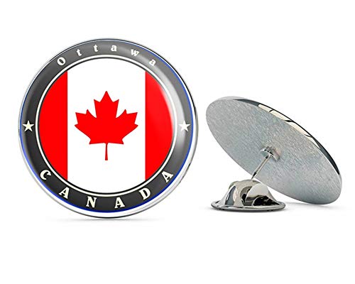 Canada Flag Map Round Metal 0.75