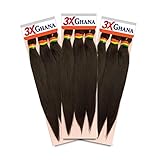 REALISTIC - Multi Pack Deals! Pre-stretched X-Pression 3X Ghana Braids 40' 100% Kanekalon, Easy to braid, KNOTLESS, FEED in Braid Itch Free (3-PACK, 4) E613XG4-43